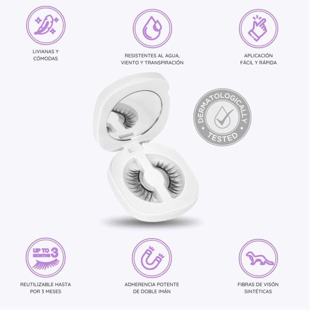 EYECONIC™ LASHES – Pestañas Magnéticas 3D Reutilizables